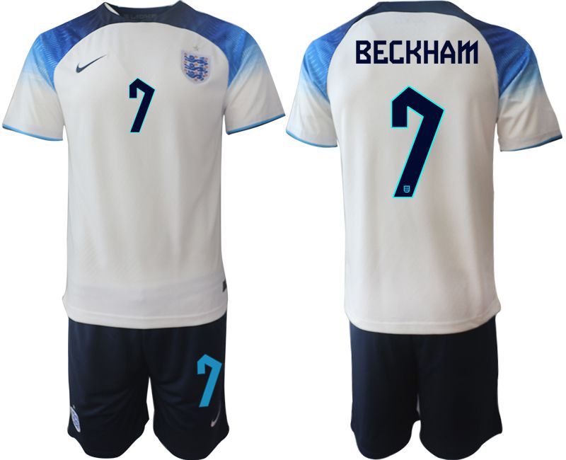 Men 2022 World Cup National Team England home white #7 Soccer Jerseys